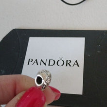 Load image into Gallery viewer, Pandora Sterling Silver Flower with Pink Zirconia and Pearl Dangle - 790546P