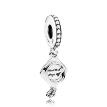 Load image into Gallery viewer, Pandora Sterling Silver Graduation Hat Dangle Charm - 791892