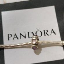 Load image into Gallery viewer, Pandora Retired Sterling Silver Amethyst Cabochon Bead - 790538AM