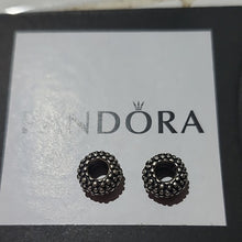 Load image into Gallery viewer, Pandora Retired Sterling Silver Beaded Beauty Spacer - 790981, Set Of 2