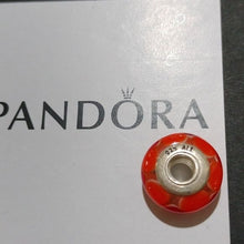 Load image into Gallery viewer, Pandora Retired Captivating Orange Red Hot Murano Glass Bead - 790639