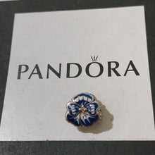 Load image into Gallery viewer, Pandora Sterling Silver Blue Pansy Charm w/Blue + White Enamel - 790777c02