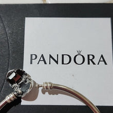 Load image into Gallery viewer, Pandora Sterling Silver Moments Heart Bangle Bracelet Medium 19cm