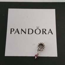 Load image into Gallery viewer, Pandora Retired Sterling Silver Garnet January Birthstone Dangle - 790166GR