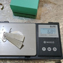 Load image into Gallery viewer, Sterling Silver, Turquoise, Jet + Mother-of-Pearl Earrings by Theresa Joe Navajo