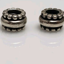 Load image into Gallery viewer, Pandora Retired Sterling Silver Ring Designer Spacer Beads, Set of 2 - 790175