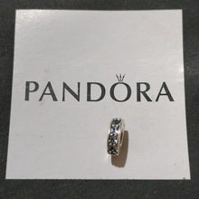 Load image into Gallery viewer, Pandora Retired Sterling Silver Eternity Spacer w/ Sky-Blue Crystal -791724NBS