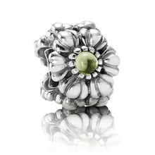 Load image into Gallery viewer, Pandora Sterling Silver August Birthday Blooms Bead with Peridot - 790580PE