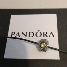 Load image into Gallery viewer, Pandora Sterling Silver August Birthday Blooms Bead with Peridot - 790580PE