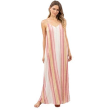 Load image into Gallery viewer, Rip Curl Junior's Golden Days Maxi Dress, Bone/Pinks, Size Medium