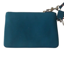 Load image into Gallery viewer, Coach F52205 Darcy Leather Small Wristlet, SV/Teal