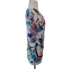 Load image into Gallery viewer, Women's Worthington Floral Draped S/S Career Blouse, White Multi, Size Small