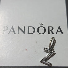 Load image into Gallery viewer, Pandora Sterling Silver Alphabet Letter Z Dangle with Clear Zirconia - 791338cz