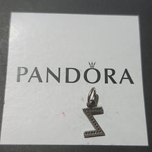 Load image into Gallery viewer, Pandora Sterling Silver Alphabet Letter Z Dangle with Clear Zirconia - 791338cz