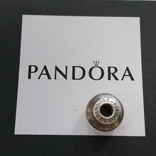 Load image into Gallery viewer, Pandora Retired Ster Silver Snow Leopard Animal Print Murano Glass Bead - 790943