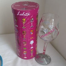 Load image into Gallery viewer, Lolita PRINCESS Hand Painted 15 oz. Wine Glass