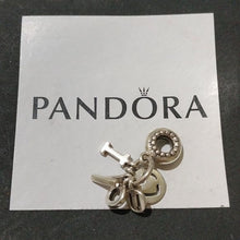 Load image into Gallery viewer, Pandora Sterling Silver I Love You Dangle Charm w/ Fuchsia Zirconia - 796596fpc