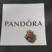 Load image into Gallery viewer, Pandora Sterling Silver Primrose Path Bead w/ Orange Zirconia - 790330ocz
