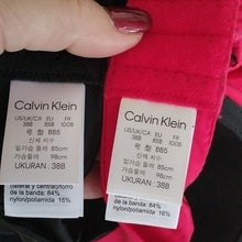 Load image into Gallery viewer, Calvin Klein 2 Pack Lightly Lined Demi Bras, Black Red, size 38B