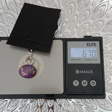 Load image into Gallery viewer, Sterling Silver, Mojave Purple Turquoise, Citrine + Amethyst Oval Pendant
