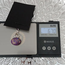 Load image into Gallery viewer, Sterling Silver, Mojave Purple Turquoise, Citrine + Amethyst Oval Pendant