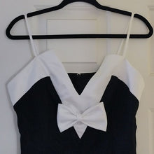 Load image into Gallery viewer, Impromptu Semi Formal Black + White Bow Dress, Size 12