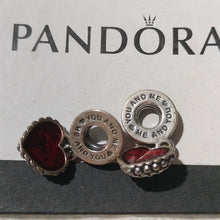 Load image into Gallery viewer, Pandora Piece of My Heart - Mother - Daughter Charms 790950EN27 Sterling Silver…
