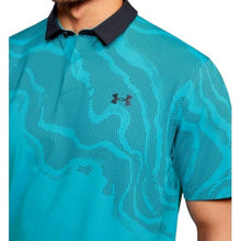 Load image into Gallery viewer, Men's Under Armour Iso-Chill Shadow Polo, Escape/Black, Size Small