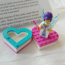 Load image into Gallery viewer, Princess Lila the Lego Tooth Fairy with Heart Shaped Box + Origin Story