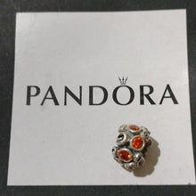 Load image into Gallery viewer, Pandora Sterling Silver Primrose Path Bead w/ Orange Zirconia - 790330ocz