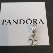 Load image into Gallery viewer, Pandora Sterling Silver Pink Enamel Four Leaf Clover Dangle Bead - 790572en07