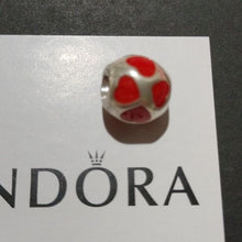 Load image into Gallery viewer, Pandora Retired Sterling Silver Love You Red Enamel Bead - 790543EN17