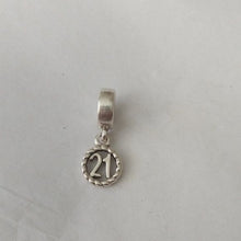 Load image into Gallery viewer, Pandora Retired Sterling Silver 21st Birthday Dangle Charm - 790496
