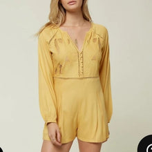 Load image into Gallery viewer, O&#39;Neill Ryana Romper, Gold Goldie, Size Juniors  Medium 5-7
