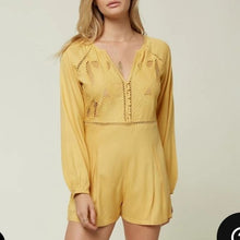 Load image into Gallery viewer, O'Neill Ryana Romper, Gold Goldie, Size Juniors Medium 5-7