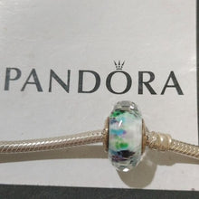 Load image into Gallery viewer, Pandora Sterling Silver Multi-Color Sea Glass Faceted Murano Glass Bead 791610