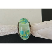Load image into Gallery viewer, Pandora Retired Clear Teal Murano Glass Flowers Bead - 790607