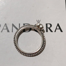 Load image into Gallery viewer, Pandora Sterling Silver One Love Stackable Heart Ring w/Clear Zirconia -190896cz