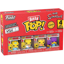 Load image into Gallery viewer, Bitty Pop!: The Simpson 4-pack Series 3 Maggie, Homer, Barney + Chase