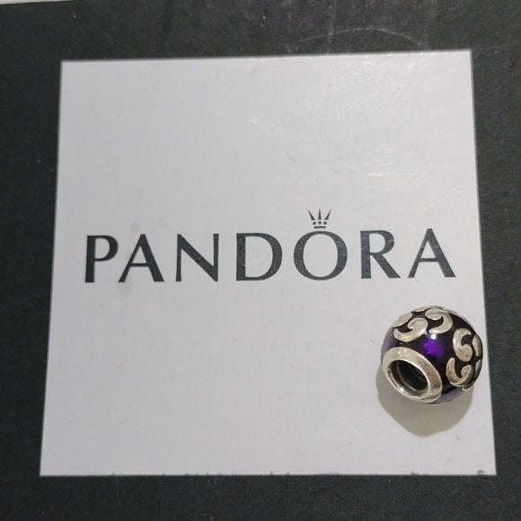 Pandora Purple Zen Enamel Charm 790491EN13 Sterling Silver ALE 925