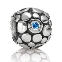 Load image into Gallery viewer, Pandora Retired Sterling Silver Bubbles Bead with Blue Zirconia - 790329CZB