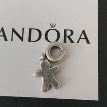 Load image into Gallery viewer, Pandora Retired Sterling Silver Gingerbread Man Dangle Christmas Bead 790997EN29