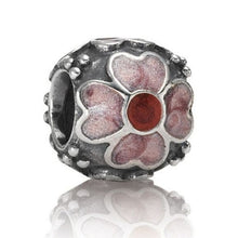 Load image into Gallery viewer, Pandora Sterling Silver Daisy Flower with Red and Pink Enamel Bead - 790433ER