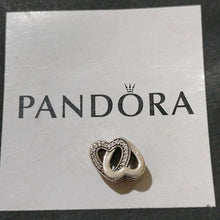 Load image into Gallery viewer, Pandora Sterling Silver Entwined Love Hearts Charm w/ Clear Zirconia -791880cz