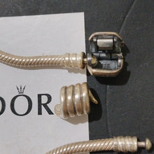 Load image into Gallery viewer, Pandora Sterling Silver 7" Snakechain Bracelet w/ Coiled Snake Charm 790171