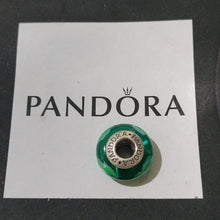 Load image into Gallery viewer, Pandora Retired Turquoise Green Flowers for You Murano Glass Bead - 790649