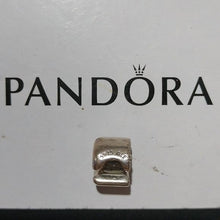 Load image into Gallery viewer, Pandora Sterling Silver Open Letter C Alphabet Charm with Heart Pattern - 797457