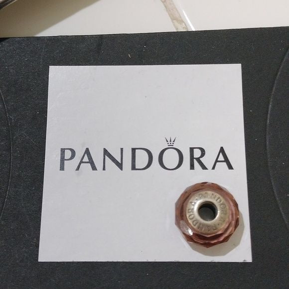 Pandora Retired Ster Silver Blush Pink Fascinating Murano Glass Charm 791729nbp