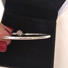 Load image into Gallery viewer, Pandora Ltd Edition Heart of Winter "You Melt my Heart Bangle Bracelet 925 CZ