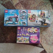 Load image into Gallery viewer, Lego 60384 Penguin Slushy Van, 60404 Burger + 42633 Hot Dog Food Truck Sets (3)
